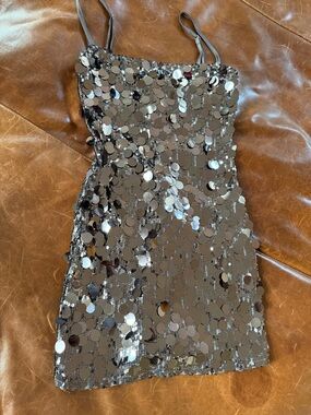 Edikted Bring The Sparkle Sequin Mini Dress S NWT